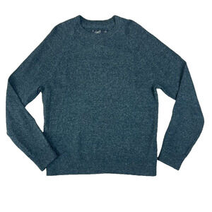 Grayers Clothiers Sweater Mens M Blue Green Crew Neck Wool And Linen Blend